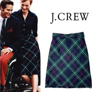 LIKE NEW  JCrew wool tartan skirt (vintage)